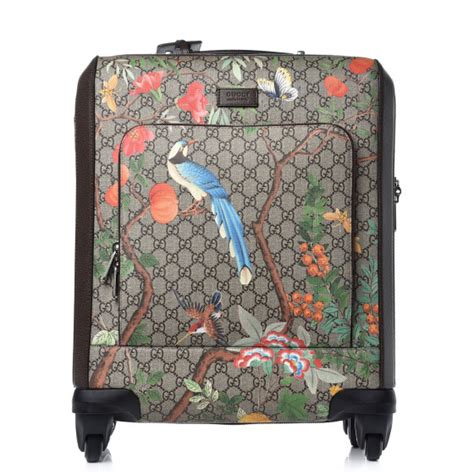 gucci tian supreme suitcase|GUCCI GG Supreme Monogram Tian Carry On Trolley Beige .